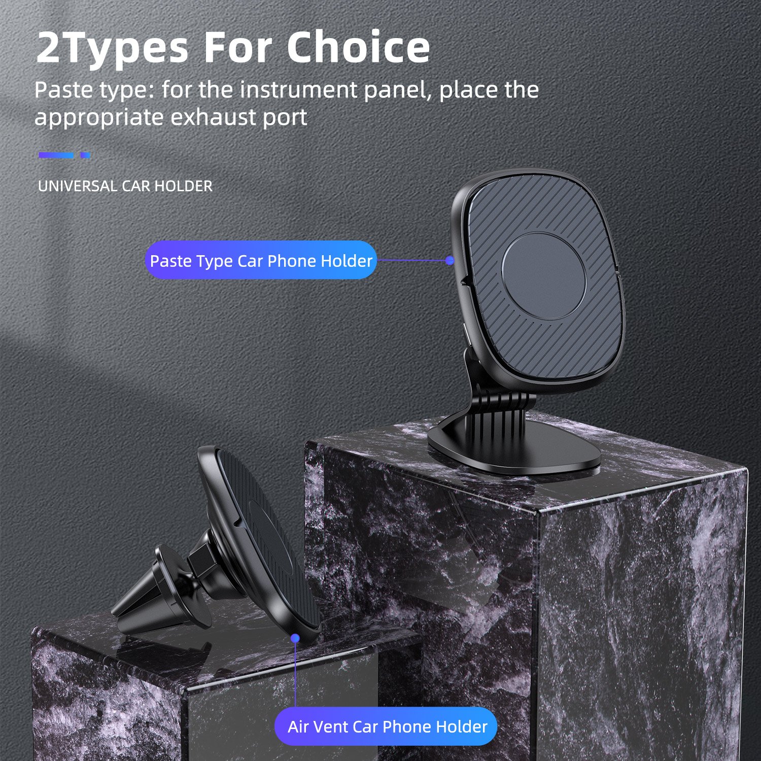 USLION Car Phone Accessories Mobile Phone Holder Stand Car Paste Air Vent Dashboard Magnetic Mount GPS Support Car Phone Holder