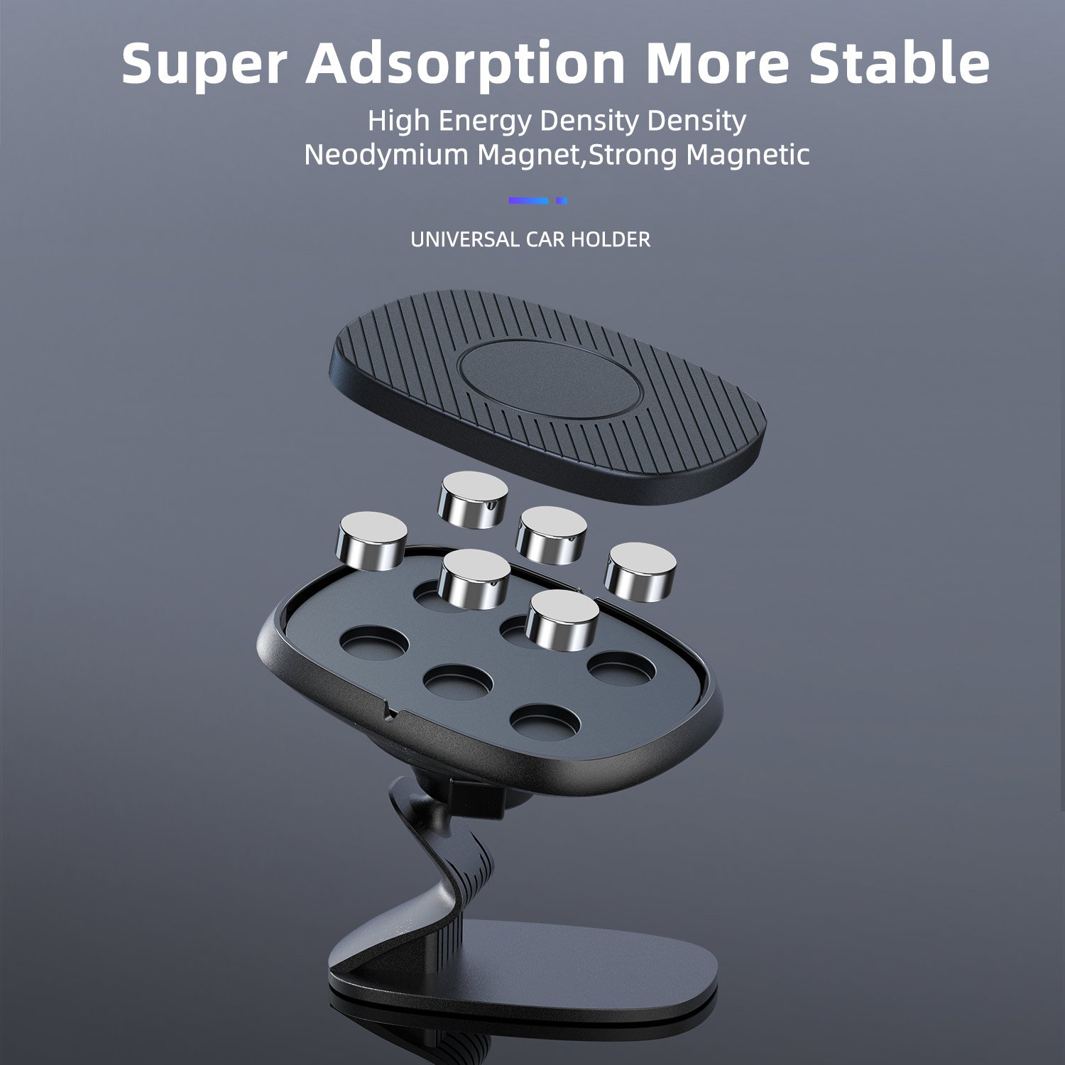 USLION Car Phone Accessories Mobile Phone Holder Stand Car Paste Air Vent Dashboard Magnetic Mount GPS Support Car Phone Holder