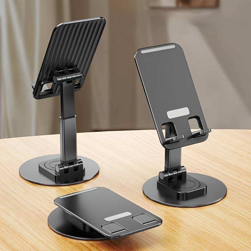 New design 360 Rotating Aluminum Mobile Phone holder Portable Desktop Stand Mount Adjustable Foldable Support Table Alloy Metal