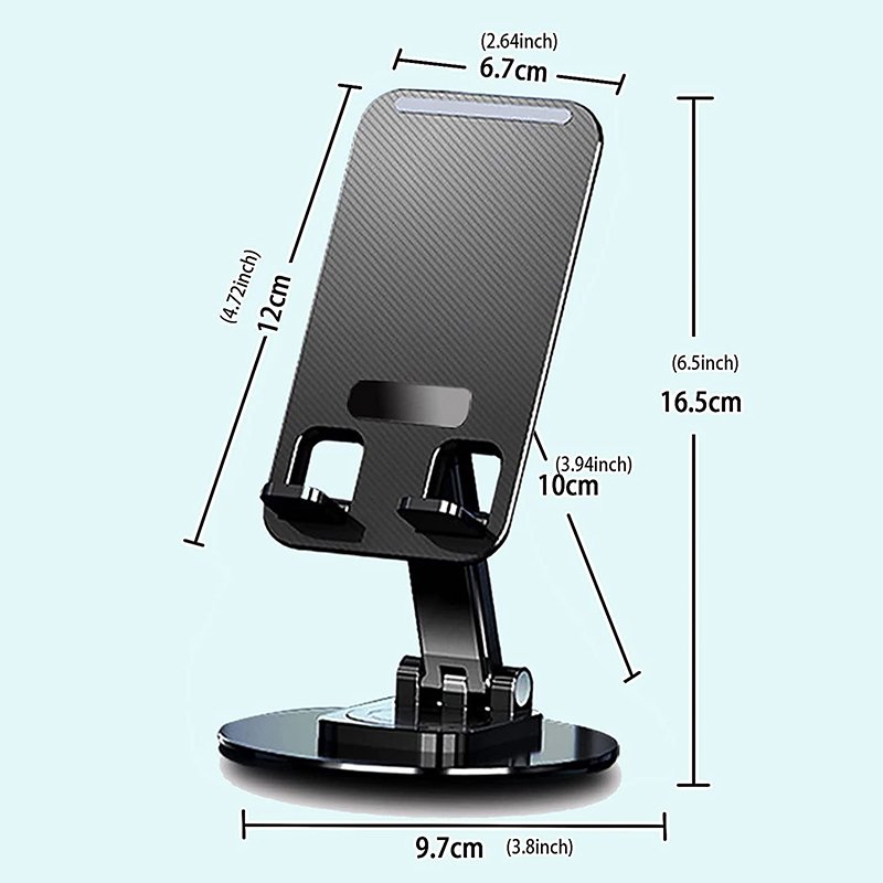 New design 360 Rotating Aluminum Mobile Phone holder Portable Desktop Stand Mount Adjustable Foldable Support Table Alloy Metal