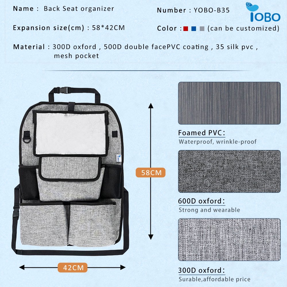 High Quality Custom LOGO OEM Factory Multifunctional Car Backseat Organizers suv car front seat organizer with Touch Screen