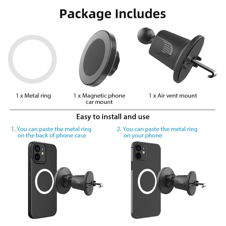 Magnetic Phone Holder for Car Phone Mount Super Magnet Air Vent Mount Cellphone Holder Smartphone GPS Holders 360Phone Car Mount