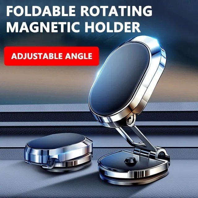 Multi-function Strong Magnetic 360 Rotation Folding Anti-slip Adjustable Foldable Car Phone Holder for All Car Use