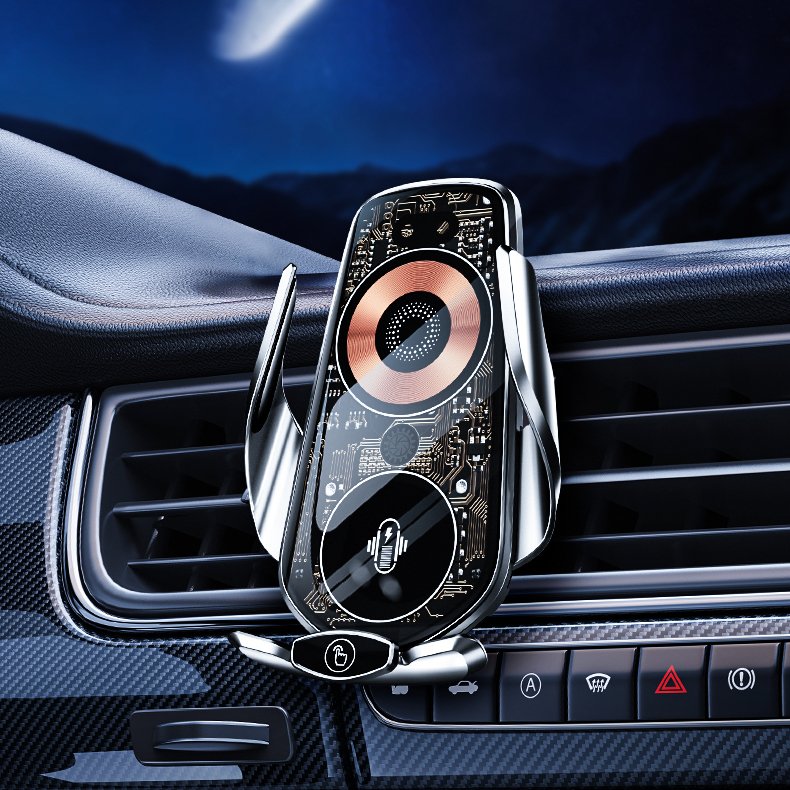 Car Mount Mobile Phone Holder Charger Type C With Display Car Charger For Car Mobile Phone