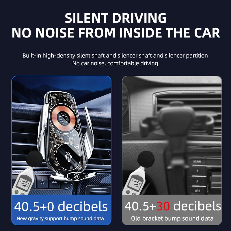 Car Mount Mobile Phone Holder Charger Type C With Display Car Charger For Car Mobile Phone