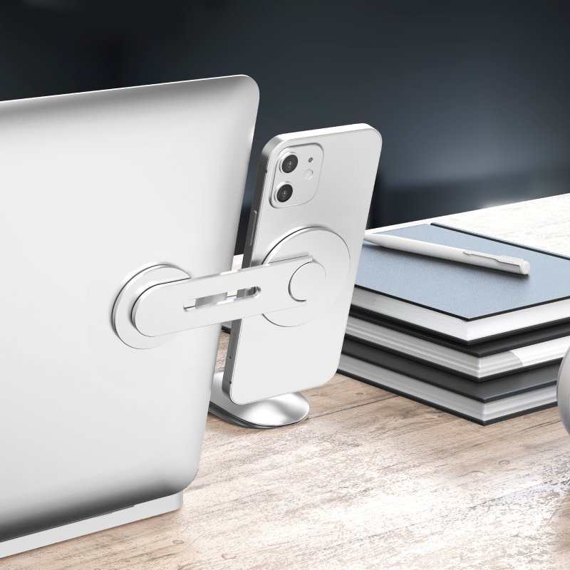 GREATYYT Multi-functional Magnetic Side Mount Phone Holder for Laptop and Car, 360 Degree Rotatable and Adjustable