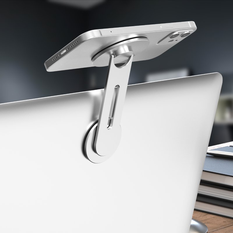 GREATYYT Multi-functional Magnetic Side Mount Phone Holder for Laptop and Car, 360 Degree Rotatable and Adjustable