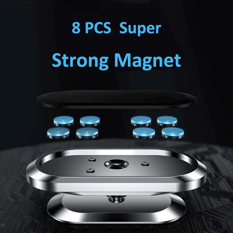 Super Strong 8 PCS Magnetic 360 Rotating Car Phone Holder For iPhone 14 13 12 Pro Max Magnet GPS Car Support Mount