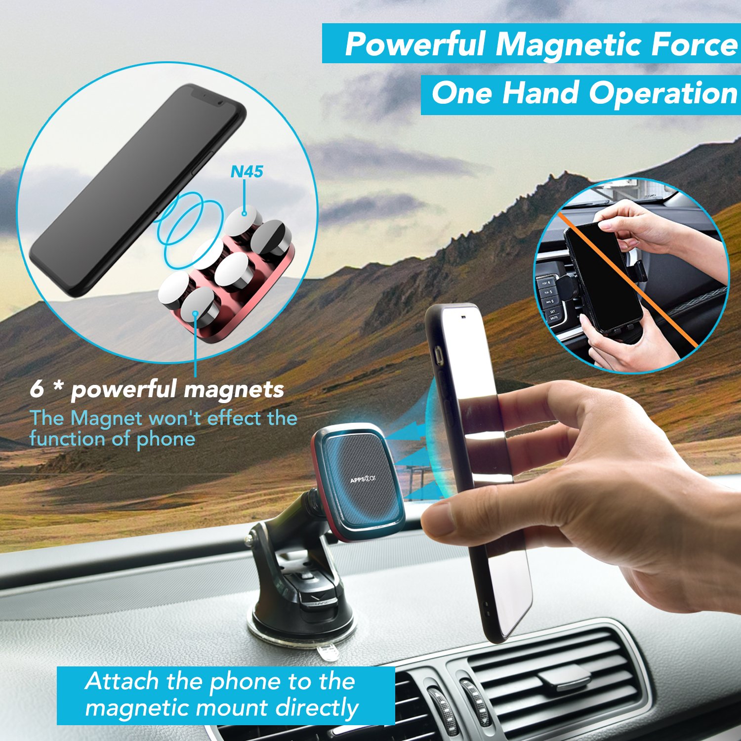 2021 Universal car phone holder for windshield dashboard hot magnetic phone holder