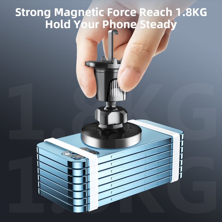 15W Wireless Magnetic Car Charger Fast Charging Phone Holder Car Mobile Phone Holder with Charging Car Mount for Phone