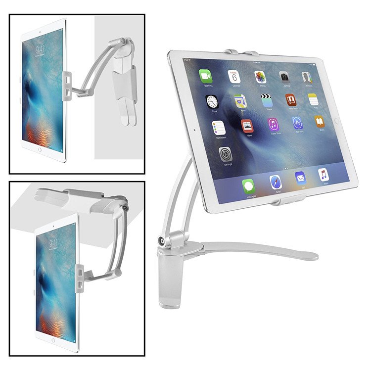 Hot selling portable 2 in 1 wall and desk adjustable foldable phone tablet holder for home & travel using