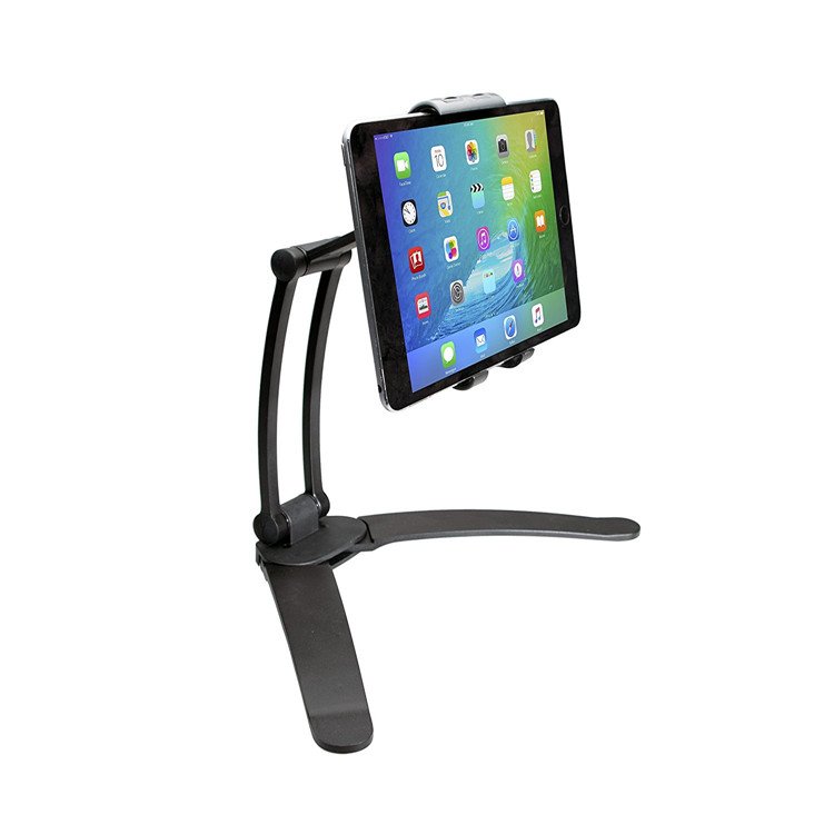 Hot selling portable 2 in 1 wall and desk adjustable foldable phone tablet holder for home & travel using