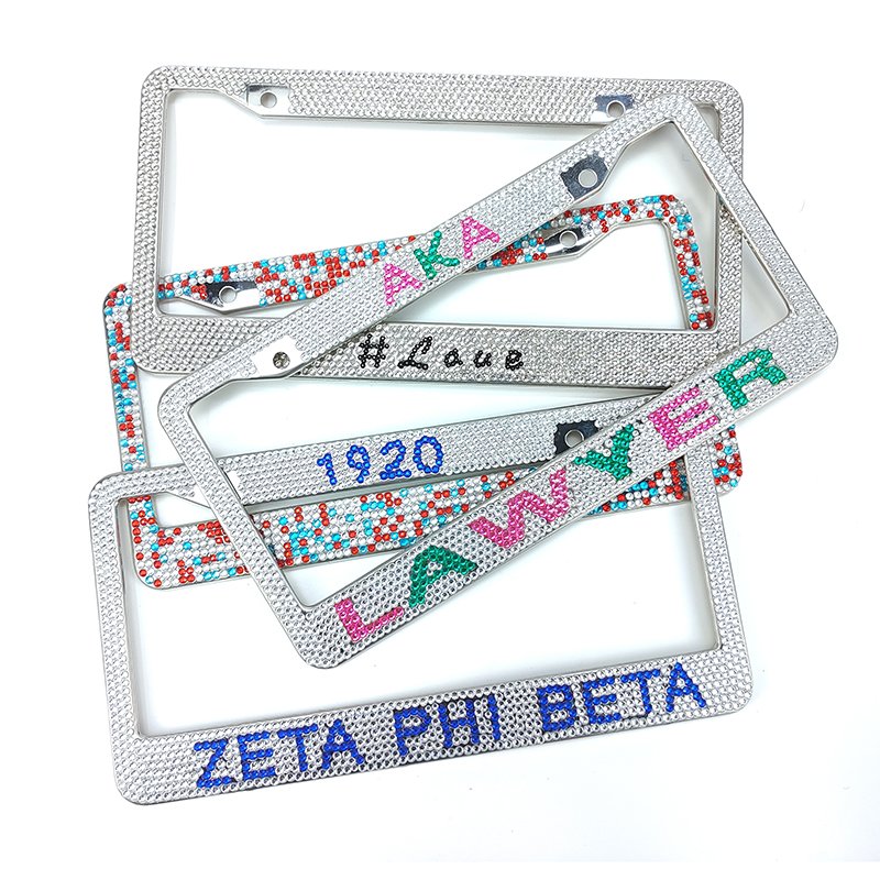 Top Custom Design Car License Plate Frame US Custom Number Metal License Plate Frame Plate Holder Cover Wholesale License Frame