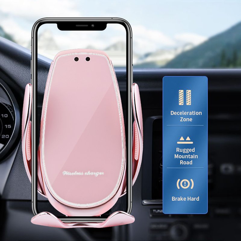 LVSHUO Infrared Auto-sens Air Vent Mount Smart Automatic Clamping 15W Charger Automatic Sensor Car Phone Holder Wireless Charger