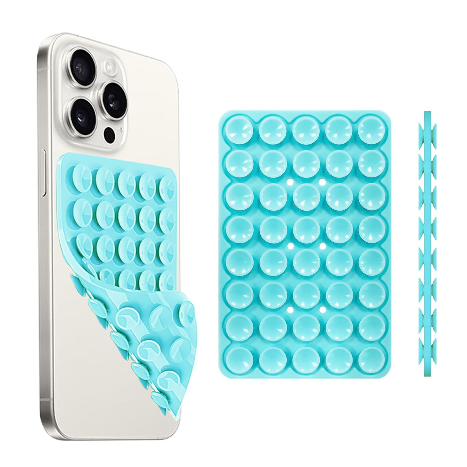 X904 40pic Double Sided Sticky Grippy Silicon Wall Vacuum Suction Cup Pad Silicone Mobile Phone Grip Mount Holder For Cell Phone