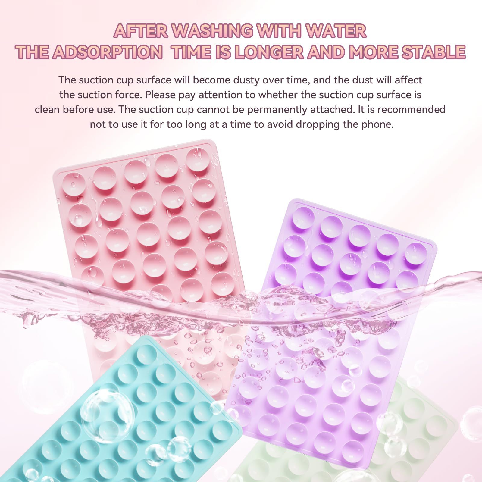 X904 40pic Double Sided Sticky Grippy Silicon Wall Vacuum Suction Cup Pad Silicone Mobile Phone Grip Mount Holder For Cell Phone