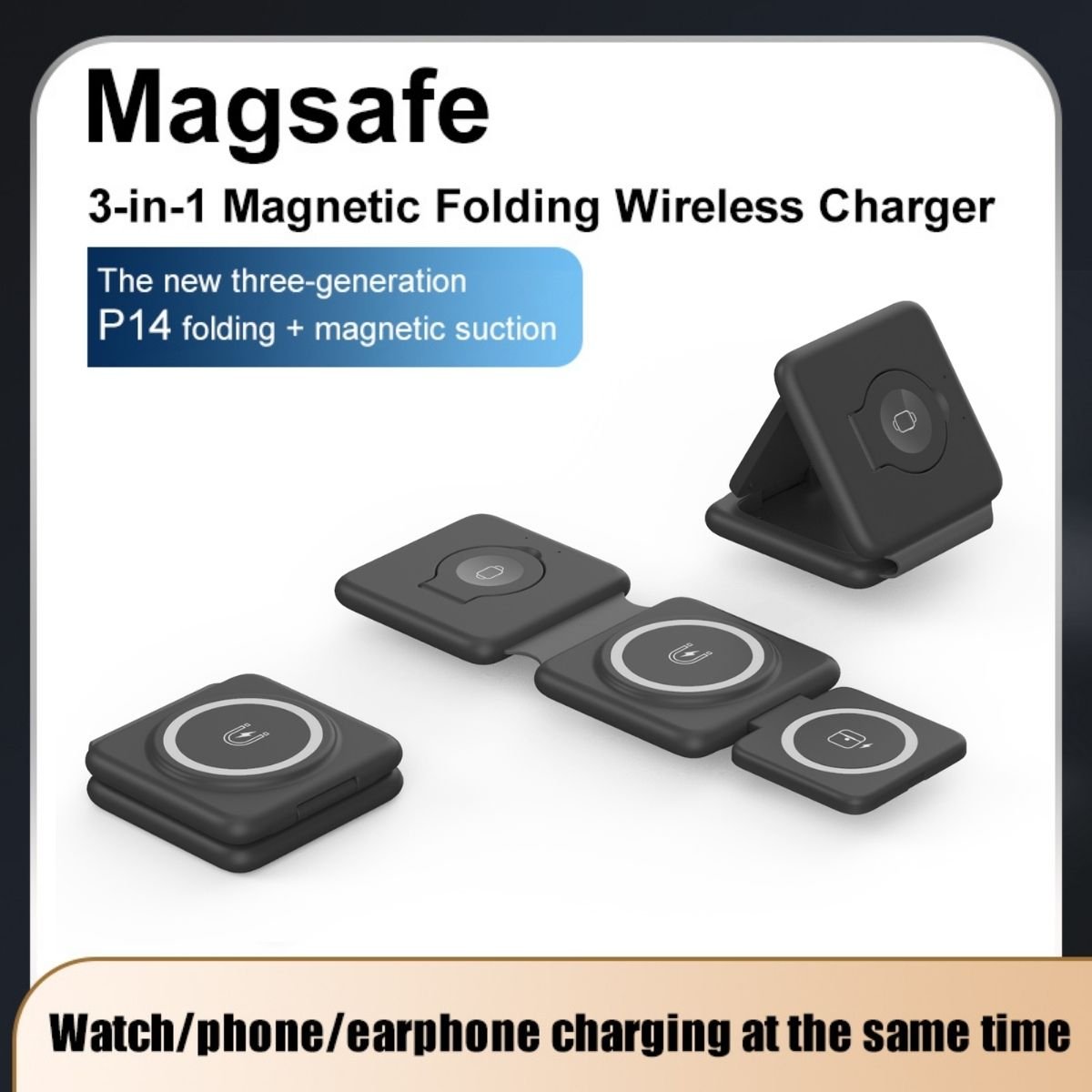 New Arrival 2023 Products For phone 14 Wireless Charger Dock Foldable 15W Multi Charging Stand 3 in 1 Wireless Charging pad