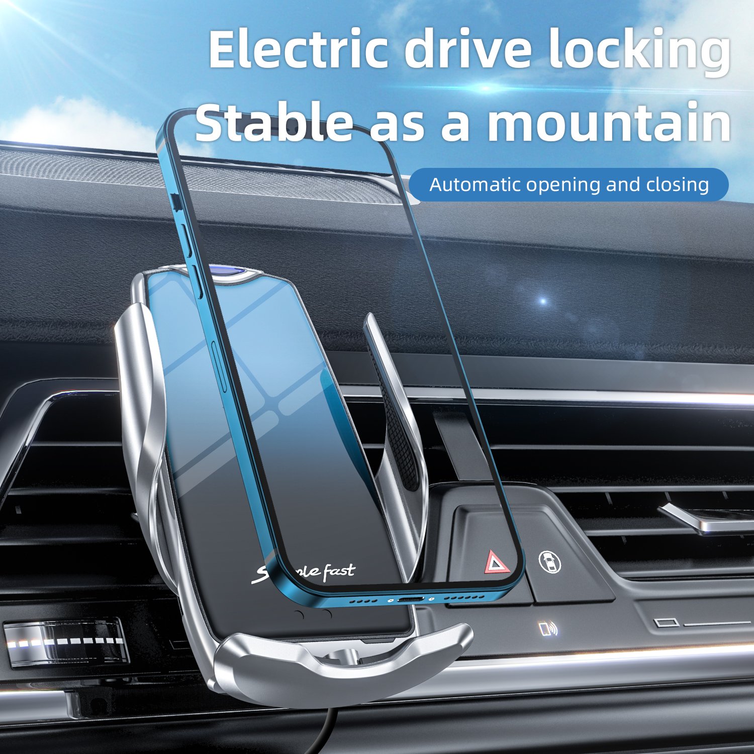 C1 wireless charging full automatic infrared induction wireless charging car mobile phone holder charger