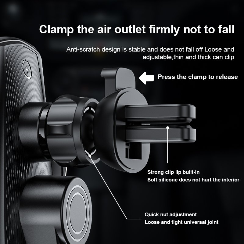 Wholesale Universal Smartphone Wireless Charging Car Phone Charger Fast Charging Cellphone Holder For Car With Wireless Charger