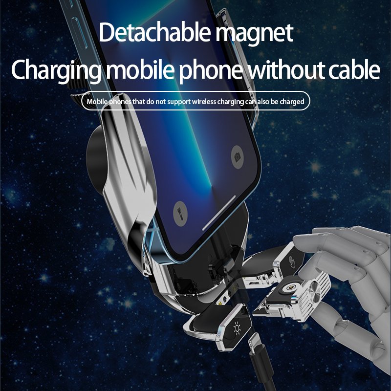 Hot Product Qi 15W Car Wireless Charger Magnetic Fast Charging Station Air Vent Touch Button Car Cell Phone Holder For Android