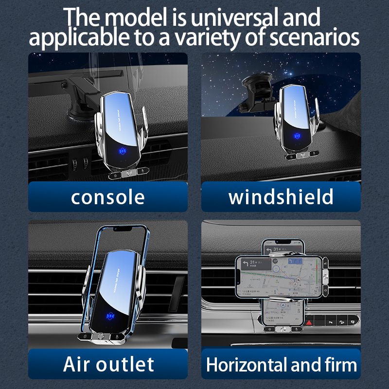 Hot Product Qi 15W Car Wireless Charger Magnetic Fast Charging Station Air Vent Touch Button Car Cell Phone Holder For Android
