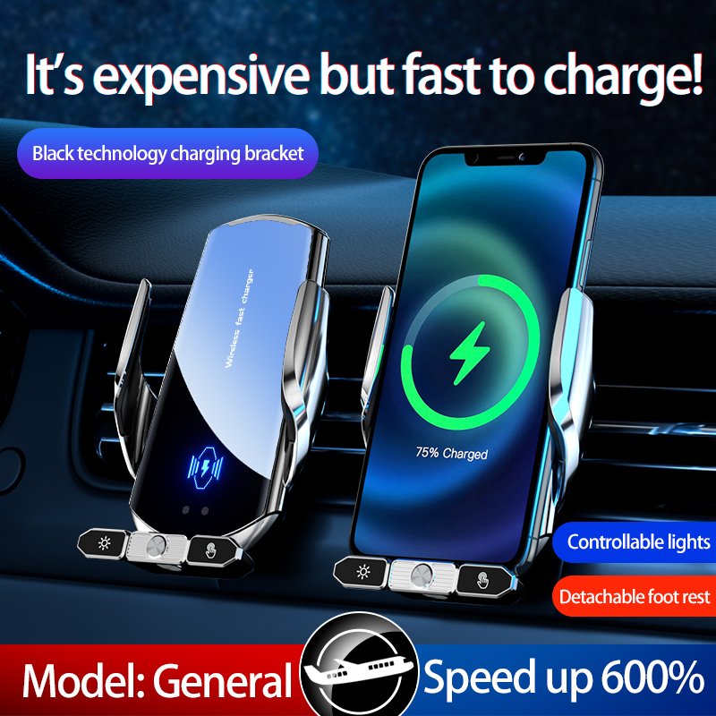 Hot Product Qi 15W Car Wireless Charger Magnetic Fast Charging Station Air Vent Touch Button Car Cell Phone Holder For Android
