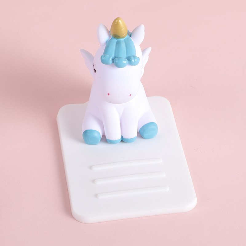 Unicorn Car Holder Desktop Adjustable Mobile Phone Holder Cartoon PVC Soft Silicone Lazy Phone Holder