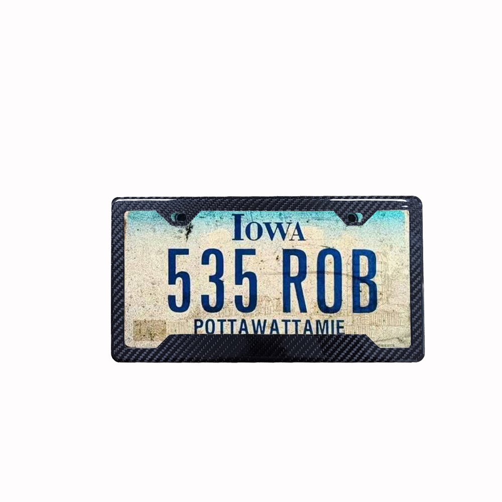 100% Carbon fiber car license plate frame and Custom world wide variety of different sizes of carbon fiber license plate frame