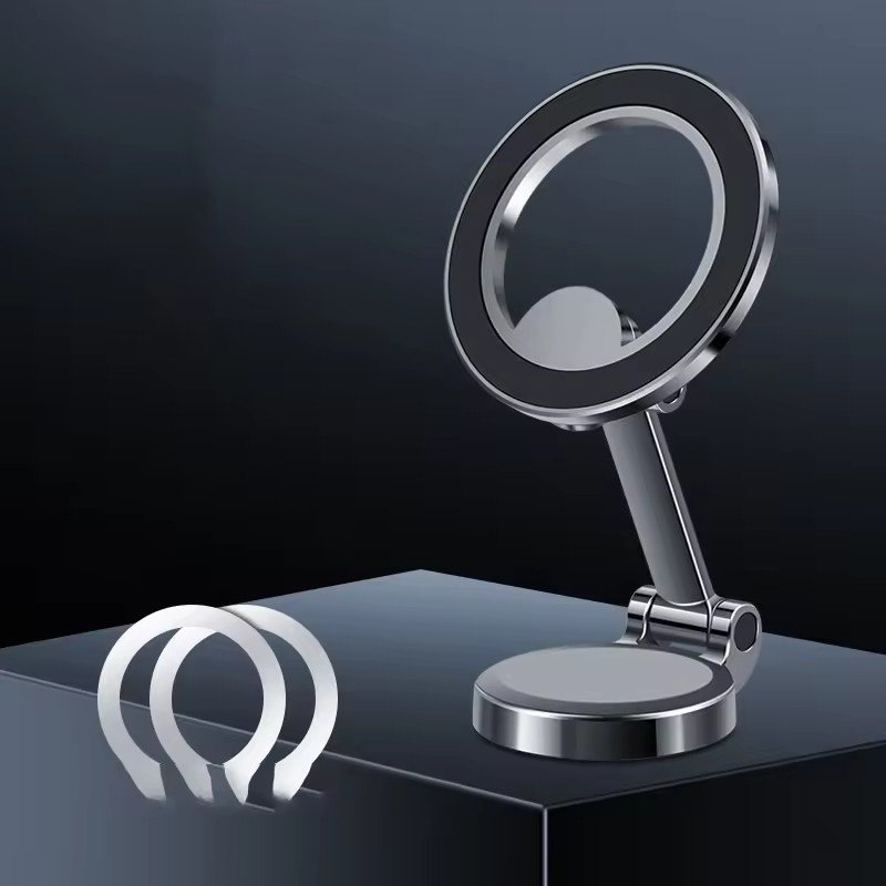Foldable Metal Car Phone Mount Stick On Cell Phone Holder for Car Dash Dashboard Accessories for Cell Phone