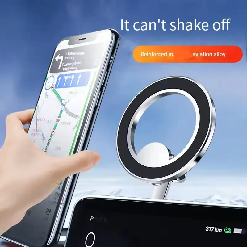 Foldable Metal Car Phone Mount Stick On Cell Phone Holder for Car Dash Dashboard Accessories for Cell Phone