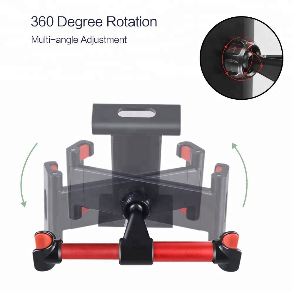 Hot Sales Flexible Wholesale 360 Degree Rotation Rear Back Seat Car Headrest Phone Holder for Tablet and Mobile Phone