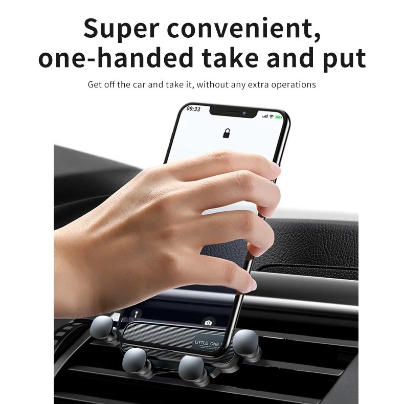 Best selling car vent phone holder Portable Universal 360 Rotating Gravity car phone holder