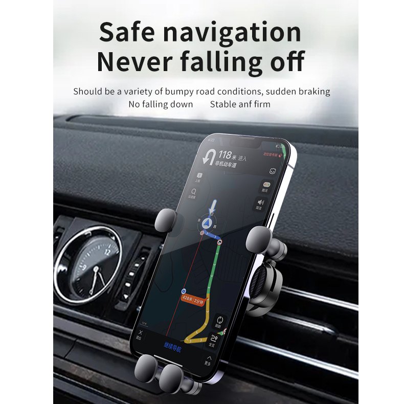 Best selling car vent phone holder Portable Universal 360 Rotating Gravity car phone holder