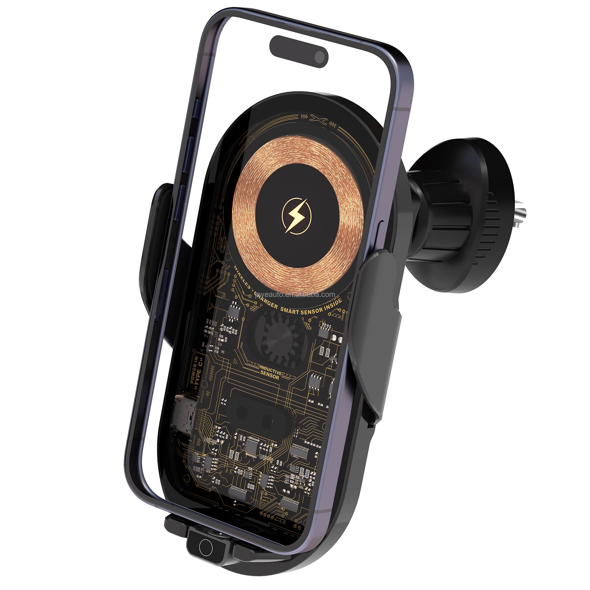 New high-tech injury-free car mount wireless fast charging mobile phone stand 2/1 clip smart retractable phone seat Car Holder
