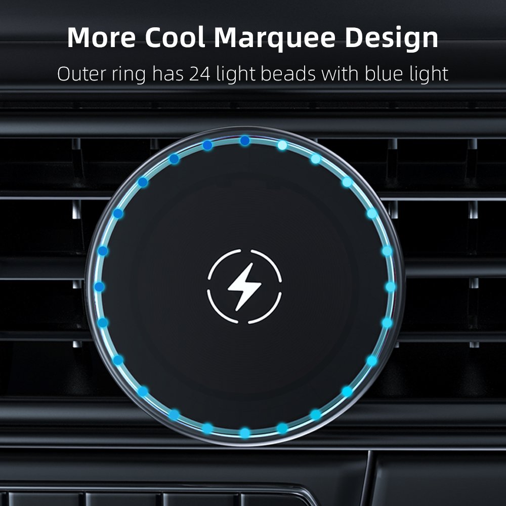 2024 New Trend Car Magnetic Portable charger Holder 15W Wireless Charger Fast Charging Car Phone Holder For iphone 15