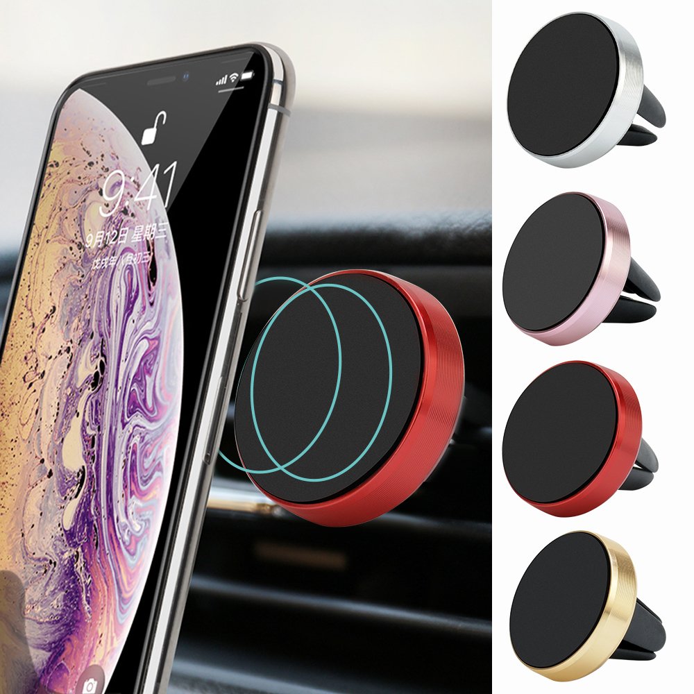 Free Customized 360 Degree Adjustable Universal Magnet Car Mobile Phone Holder, Magnetic Air Vent Car Mount Cell Phone Holder