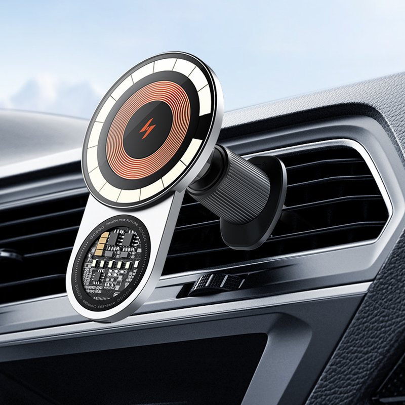 A8 wireless car charger fast charging phone holder transparent car mobile holder and wireless charger