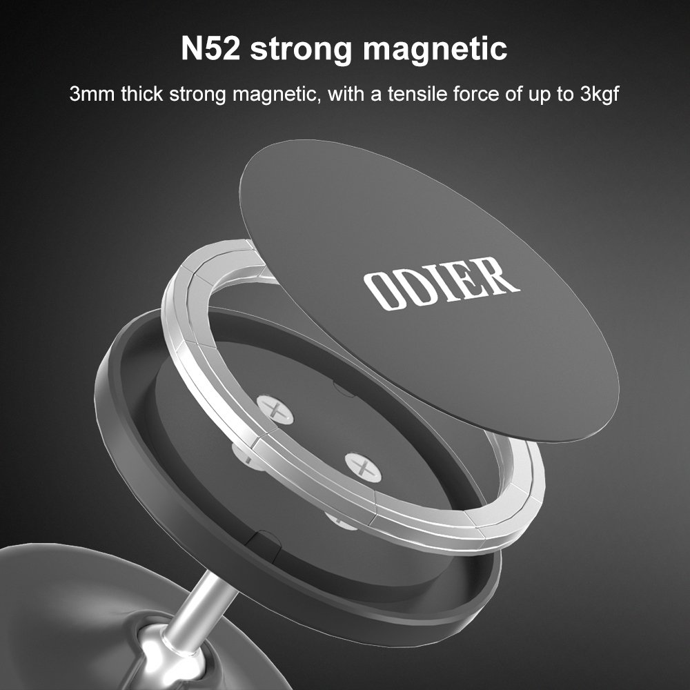 New Trending Magnetic car phone holder mount 10 magnets double magnetic cell phone holder mobile stand magnetic car holder