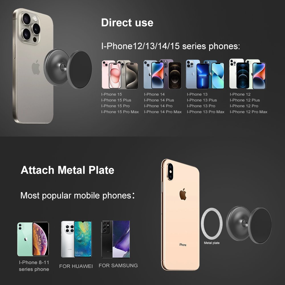 New Trending Magnetic car phone holder mount 10 magnets double magnetic cell phone holder mobile stand magnetic car holder