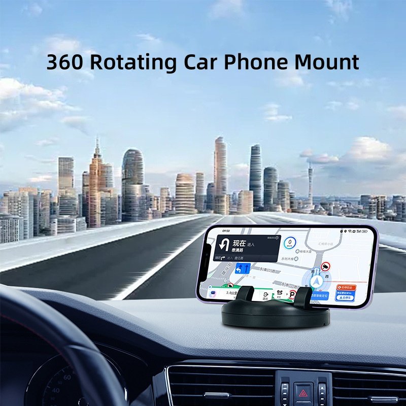 Multifunction 360 Rotation mobile mount round Adjustment Dashboard Sticker cell Car Phone holder with Phone Number