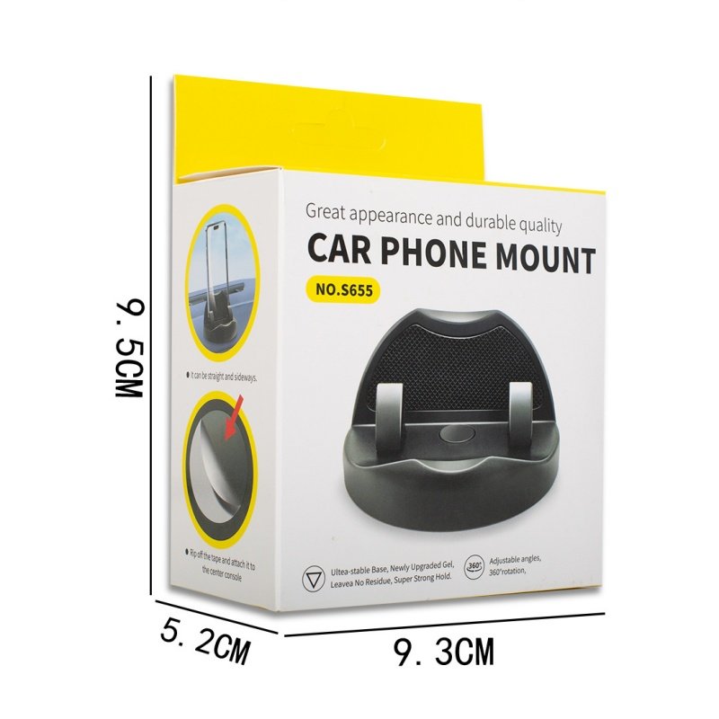 Multifunction 360 Rotation mobile mount round Adjustment Dashboard Sticker cell Car Phone holder with Phone Number