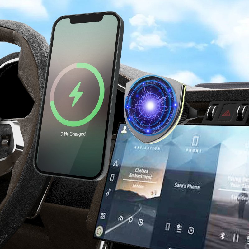 Customize magnetic 15W Fast Car Wireless Charging Mobile Phone Stand Magnet wireless Car Charger Vent Mount Holder