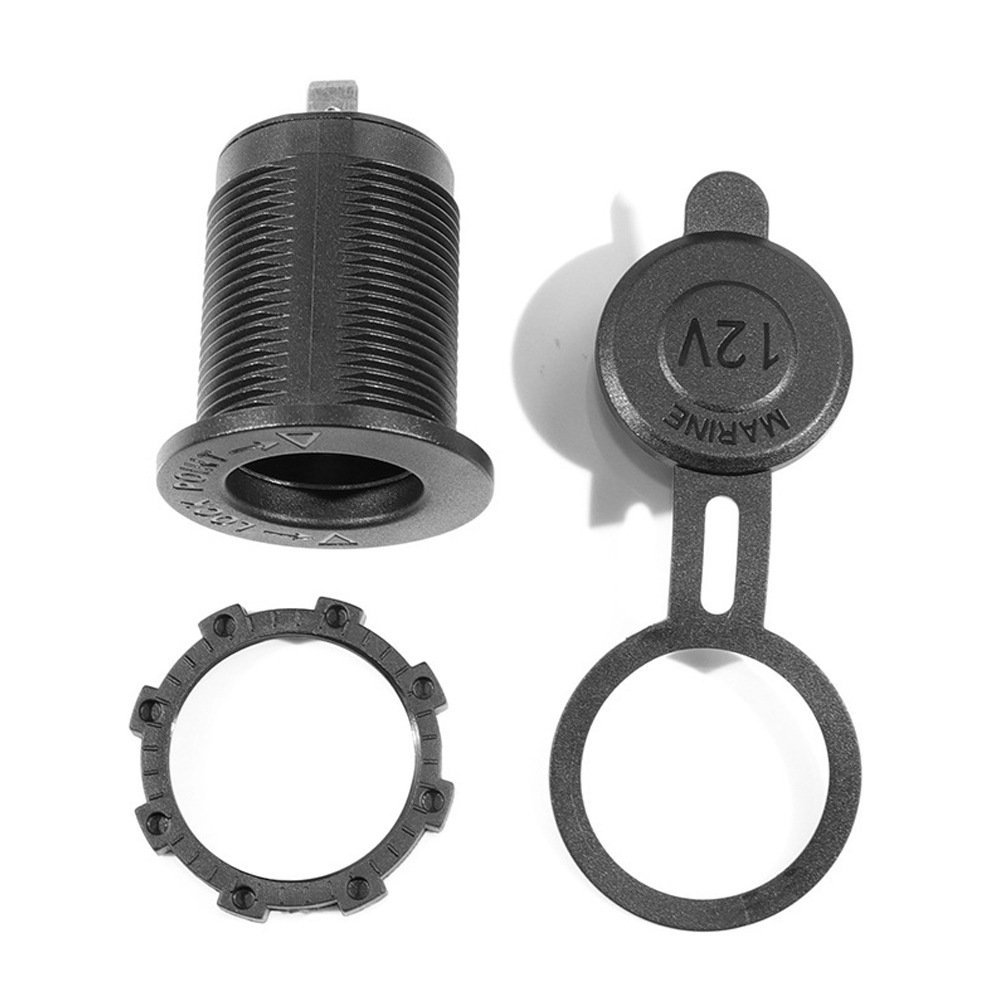 12V/24V Car Cigarette Lighter Socket, For Car Marine Motorcycle ATV RV And More, Car Interior Accessories