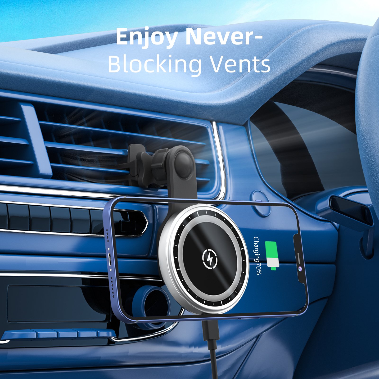 15W Magnetic Fast Car Charger Wireless Phone Holder fast charging for iphone 15 14 Car Wireless Charger For iphone