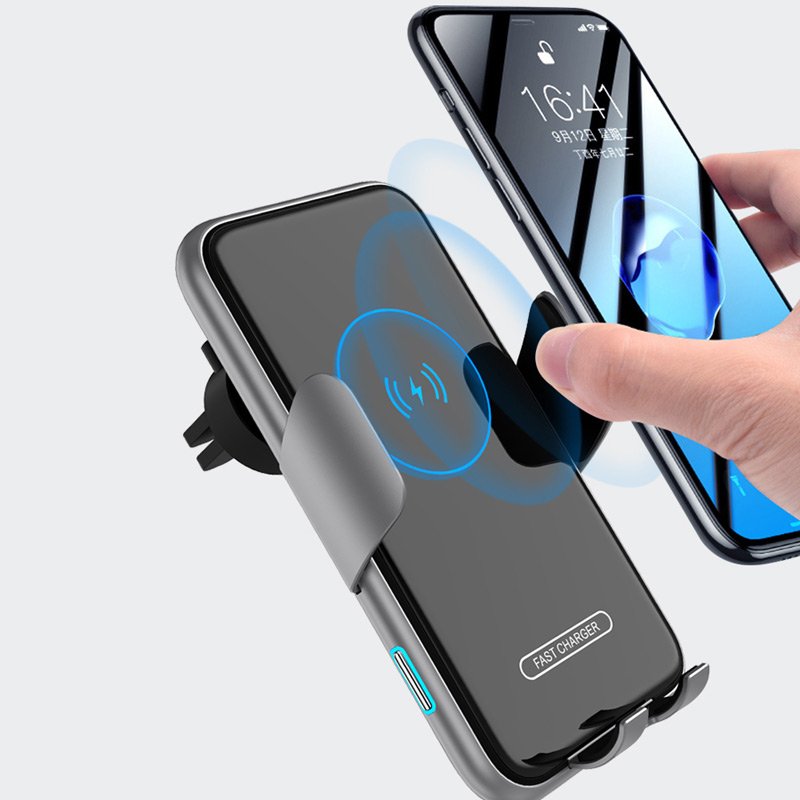 15W Fast Charging Wireless Charger Pad Smart Phone Holder Wireless Car Charger for iPhone and Samsung