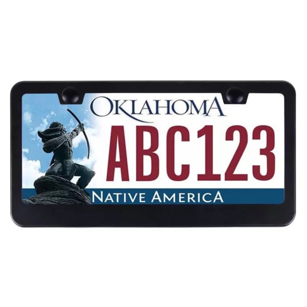 Hotsale Custom USA Standard Size Decoration Custom Design UV printing Black Metal License Plate Frame