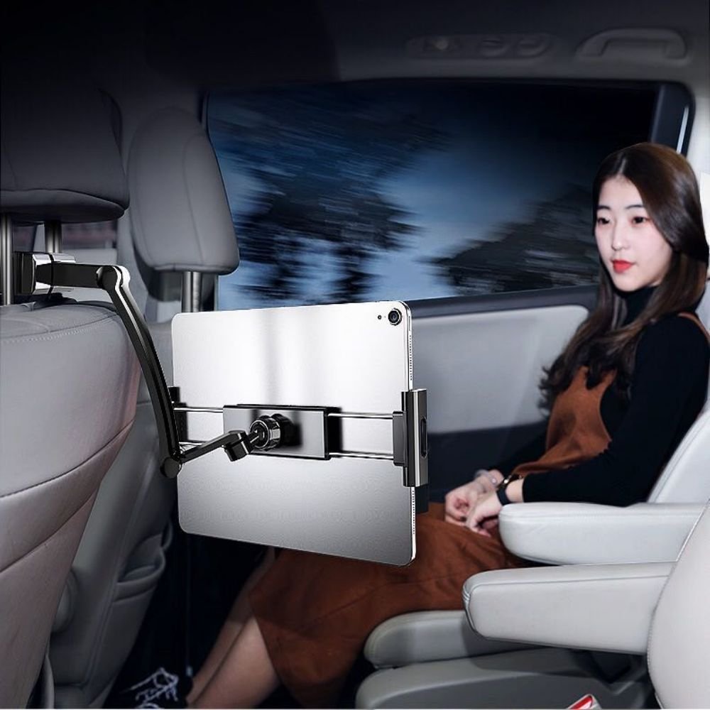 Lazy Bracket 5-11 Inch Universal Rotating Telescopic Car Mount Phone Stand Stents Rear Seat Holder For Tablet