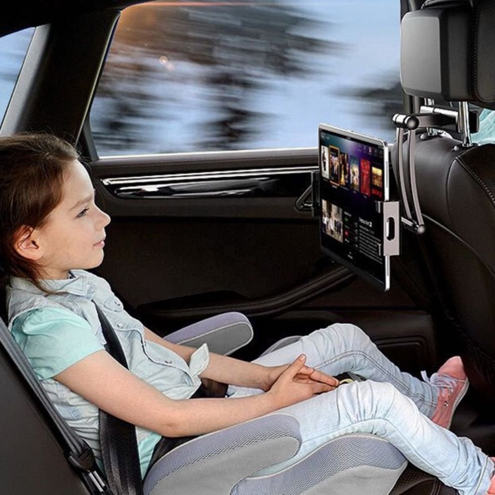 Lazy Bracket 5-11 Inch Universal Rotating Telescopic Car Mount Phone Stand Stents Rear Seat Holder For Tablet