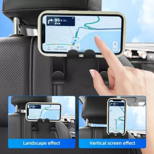 C0987 Auto parts 2Pcs Car Seat Back Phone Holder Hooks Hanger Bag Holder Interior Car Accessories
