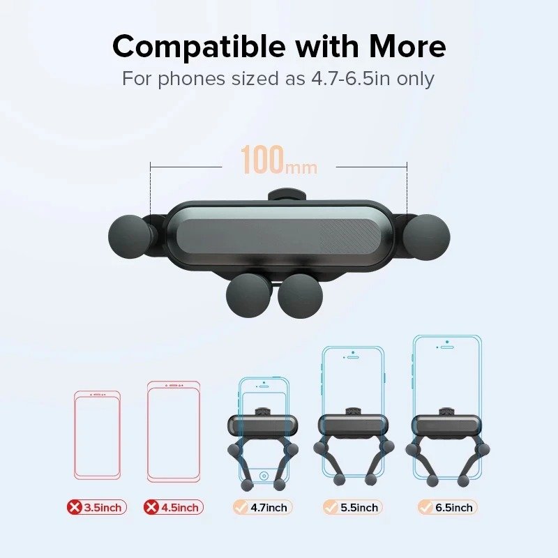 Factory Popular Gravity Automatic Car Phone Holder Car Mount Mobile Stand Smartphone GPS Support For Phone